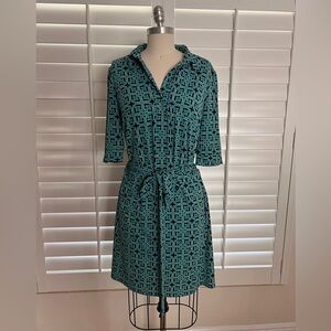 Turquoise Blue Tie Waist dress size 8